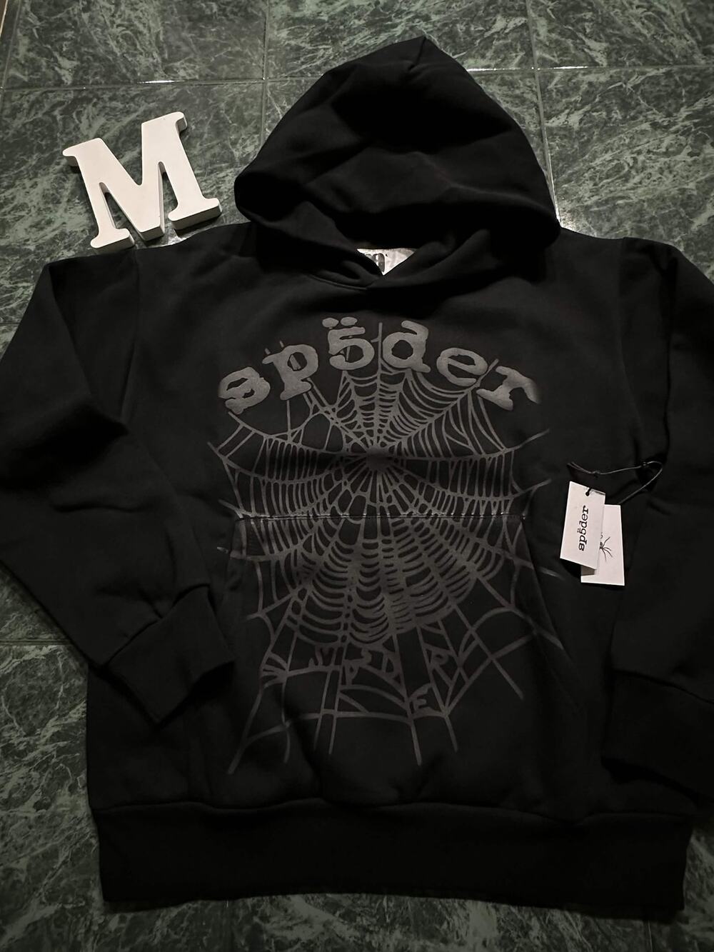 Sp5der Black Web Hoodie M New With Tags